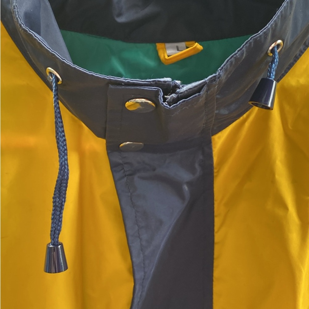Colorblock Rain Jacket - Yellow Navy Teal Red - Picture 5 of 6